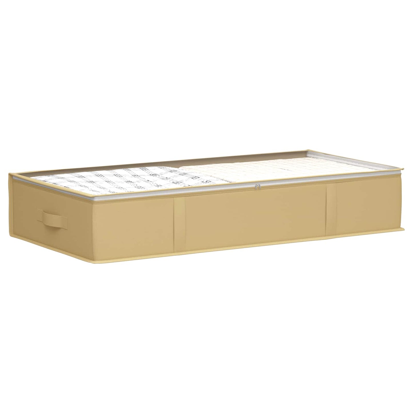 vidaXL Κουτί Αποθήκευσης με Διαφανές Παράθυρο 6 pcs Κρεμ Ύφασμα
