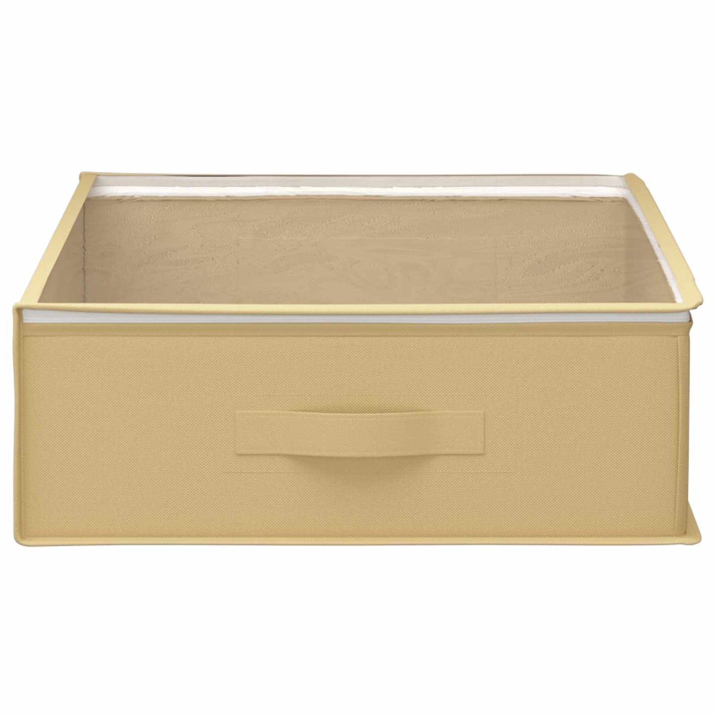 vidaXL Κουτί Αποθήκευσης με Διαφανές Παράθυρο 6 pcs Κρεμ Ύφασμα
