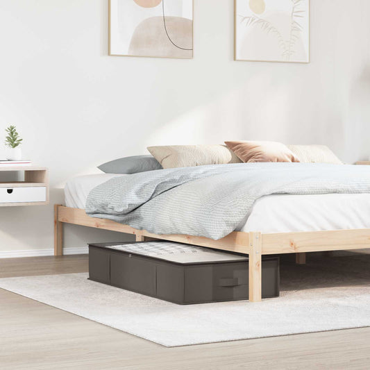 vidaXL Κουτί Αποθήκευσης με Διαφανές Παράθυρο 6 pcs Γκρι Ύφασμα