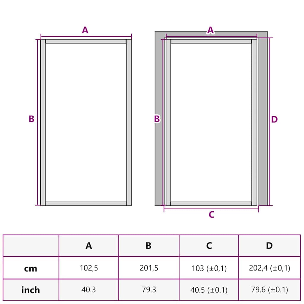 vidaXL Πόρτα Σπιτιού 102 x 201,5 x 3,5 εκ