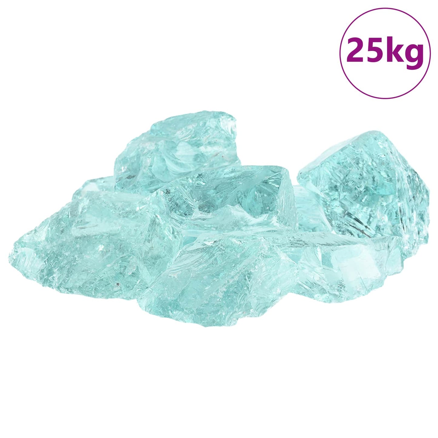 vidaXL Πέτρες Κήπου Τιρκουάζ 12 cm Γυαλί
