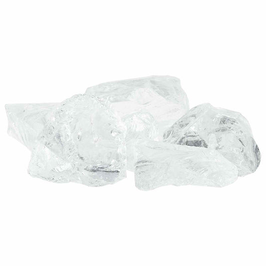 vidaXL Πέτρες Κήπου Λευκό 12 cm Γυαλί