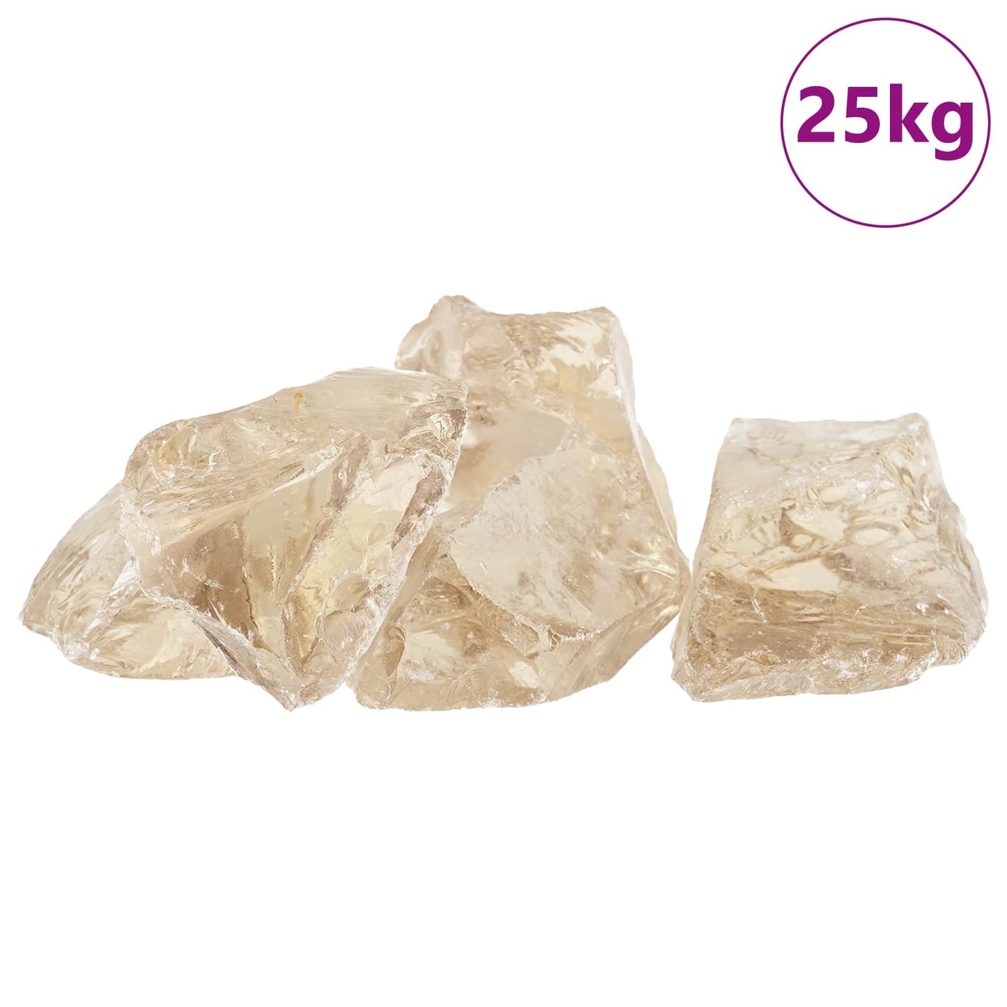 vidaXL Πέτρες Κήπου Μπρονζέ 12 cm Γυαλί
