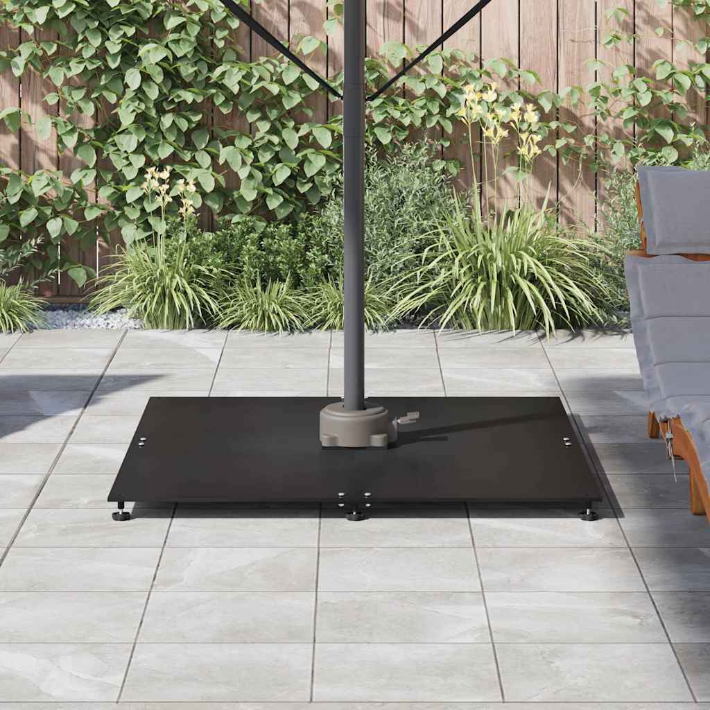 vidaXL Βάση ομπρέλας Μαύρο 100 x 100 x 4 εκ. Ατσάλι