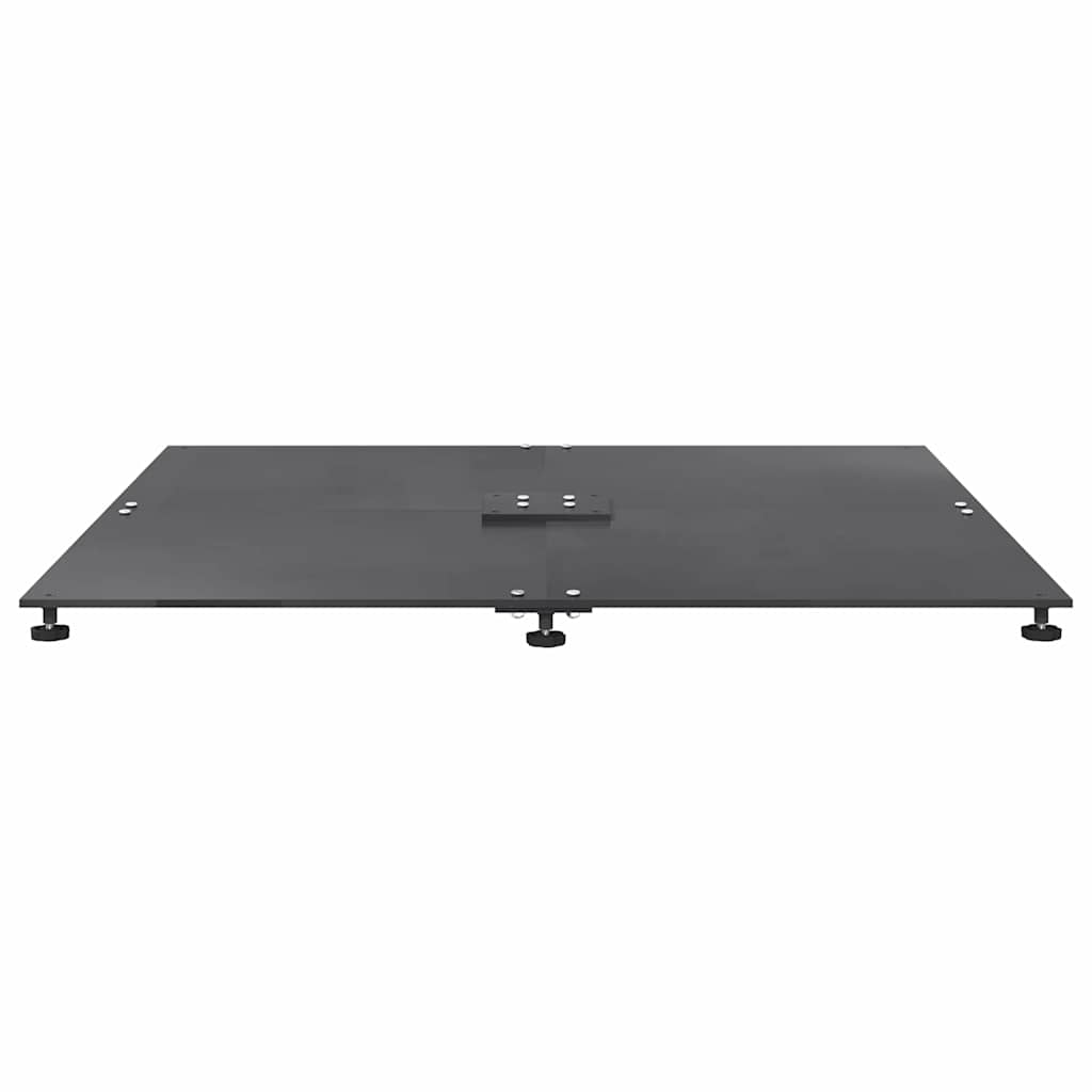 vidaXL Βάση ομπρέλας Σκούρο γκρι 100 x 100 x 4 εκ. Ατσάλι
