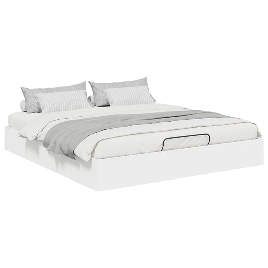 vidaXL Κρεβάτι Οθωμανικού Τύπου Λευκό 193 x 120 x 25 εκ Μοριοσανίδα