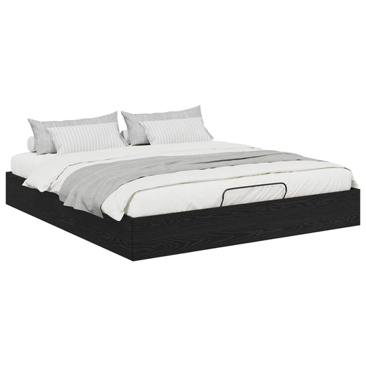 vidaXL Κρεβάτι Οθωμανικού Τύπου Μαύρη Οξυά 193 x 120 x 25 εκ