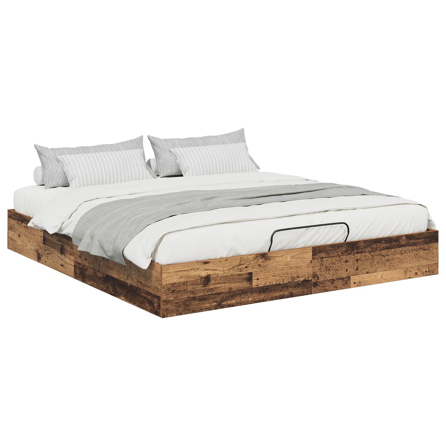 vidaXL Κρεβάτι Οθωμανικού Τύπου Παλιό ξύλο 203 x 180 x 25 εκ