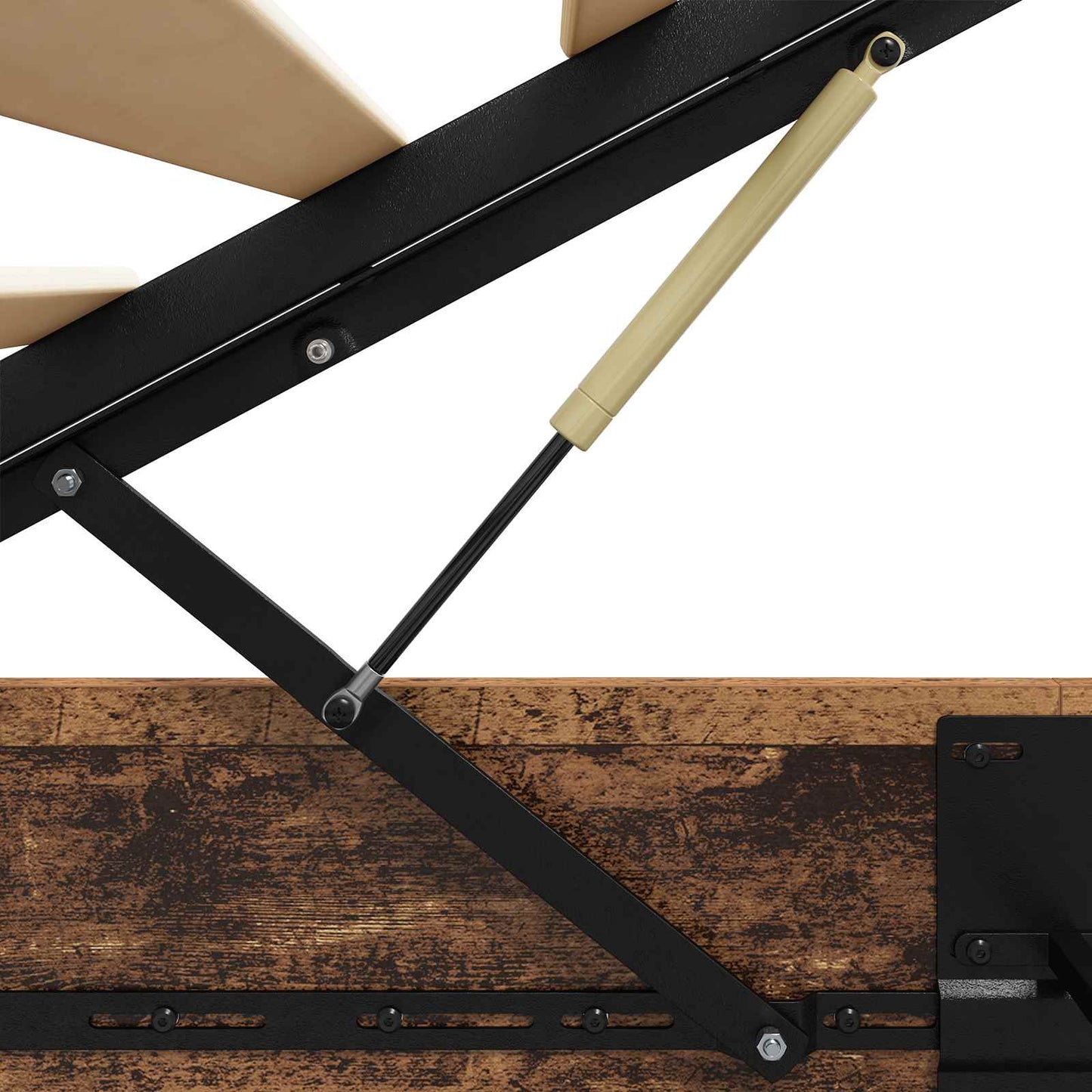 vidaXL Κρεβάτι Οθωμανικού Τύπου Παλιό ξύλο 203 x 140 x 25 εκ