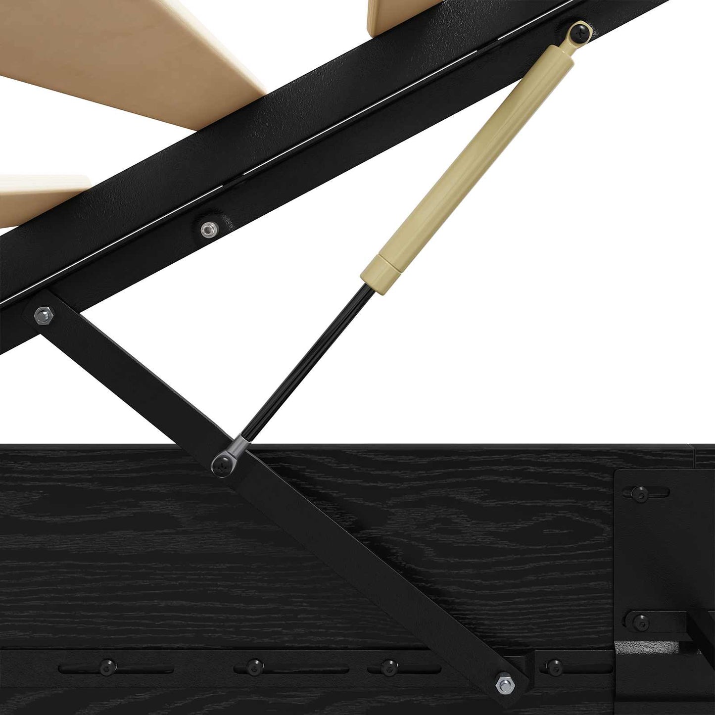 vidaXL Κρεβάτι Οθωμανικού Τύπου Μαύρη Οξυά 193 x 120 x 25 εκ
