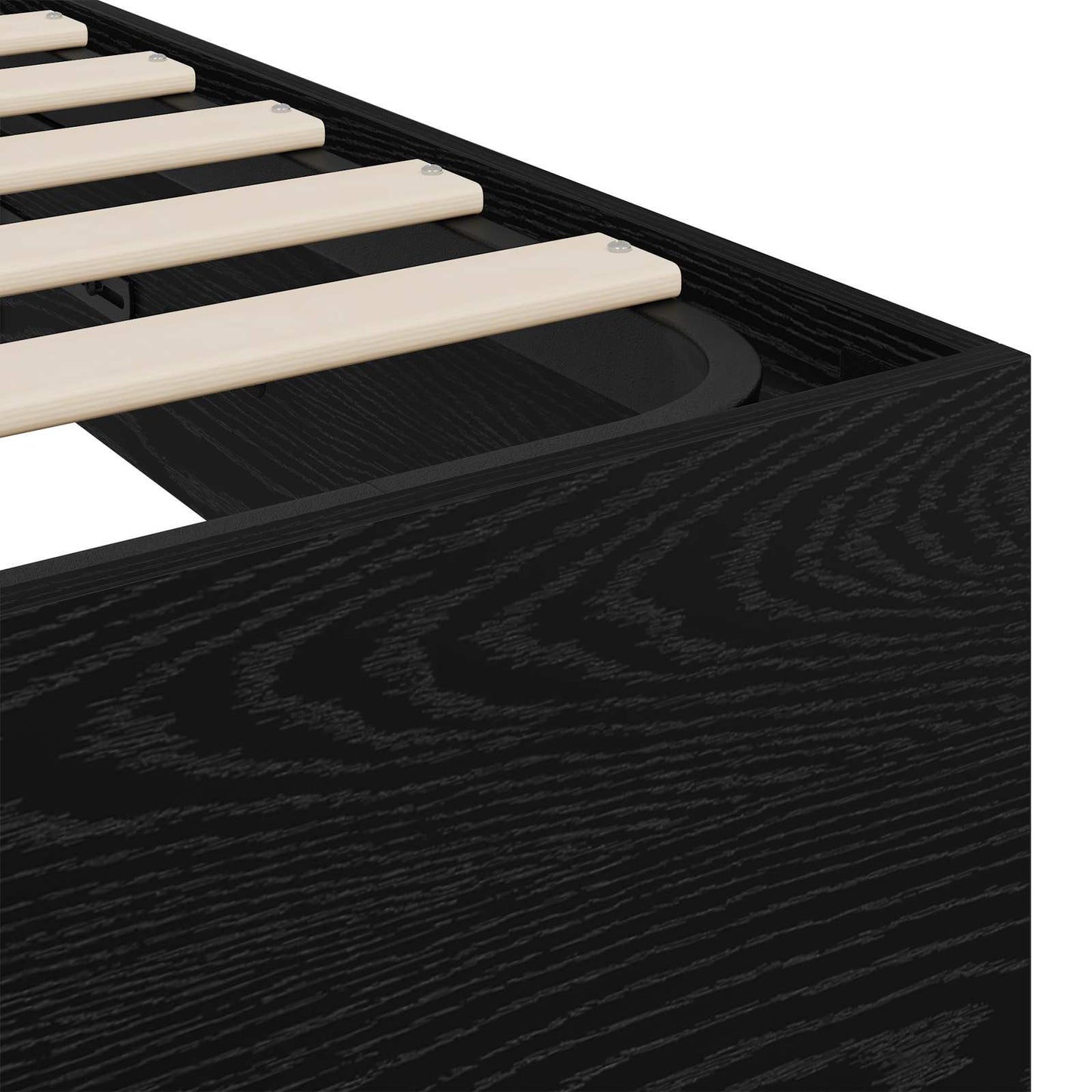 vidaXL Κρεβάτι Οθωμανικού Τύπου Μαύρη Οξυά 193 x 120 x 25 εκ