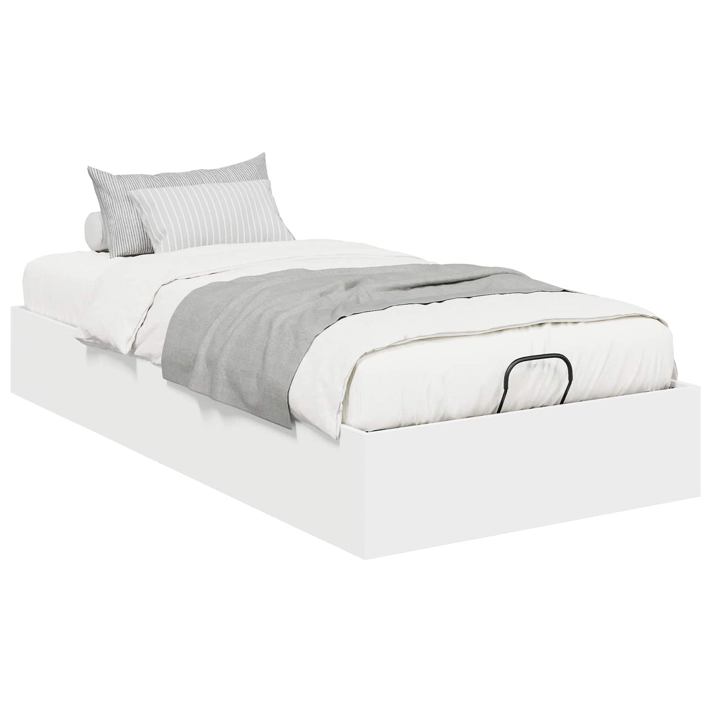 vidaXL Κρεβάτι Οθωμανικού Τύπου Λευκό 193 x 120 x 25 εκ Μοριοσανίδα