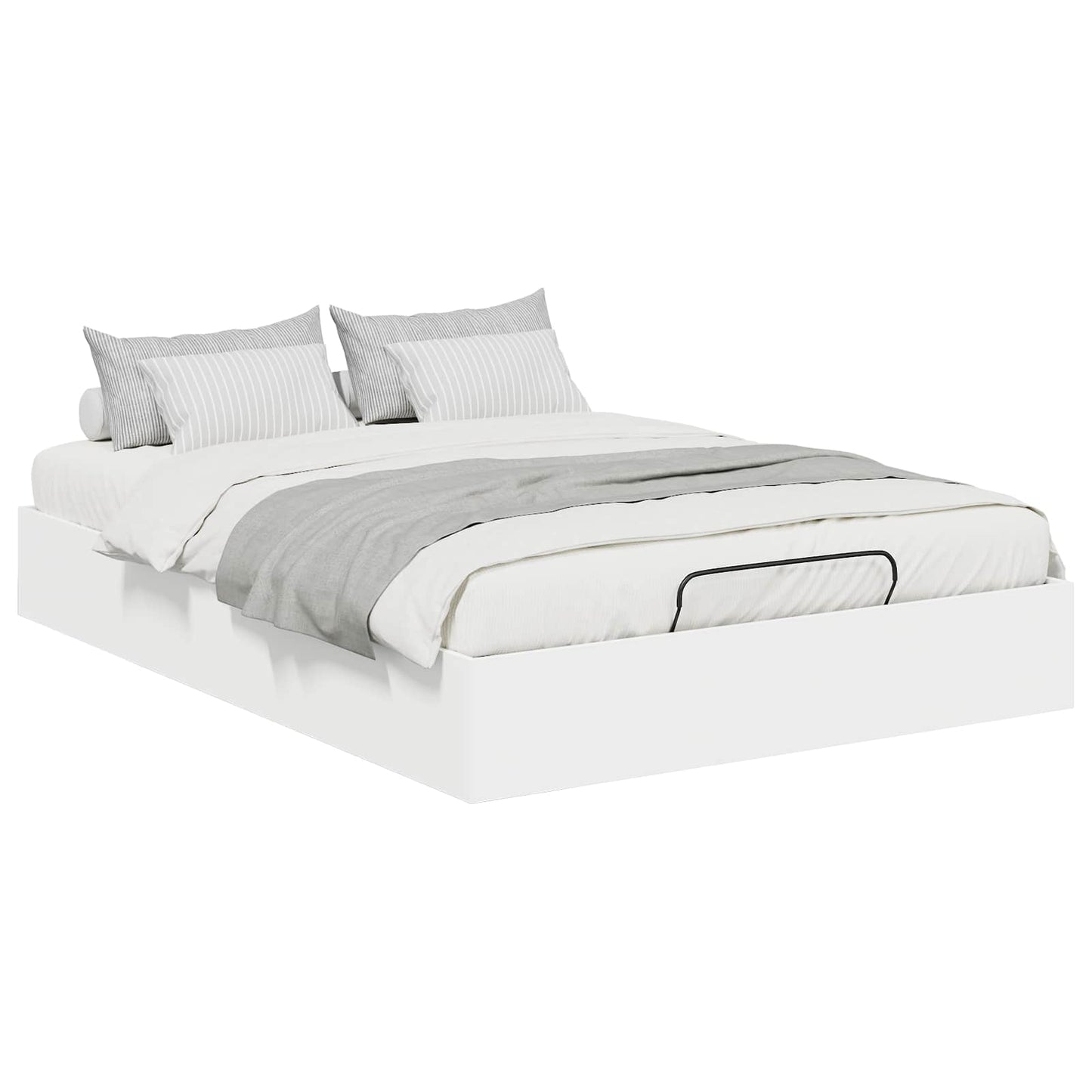 vidaXL Κρεβάτι Οθωμανικού Τύπου Λευκό 193 x 120 x 25 εκ Μοριοσανίδα