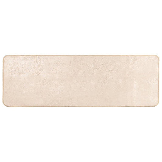 vidaXL Χαλί Τύπωμα Κρεμ 150 x 50 cm Πολυέστερ και PVC