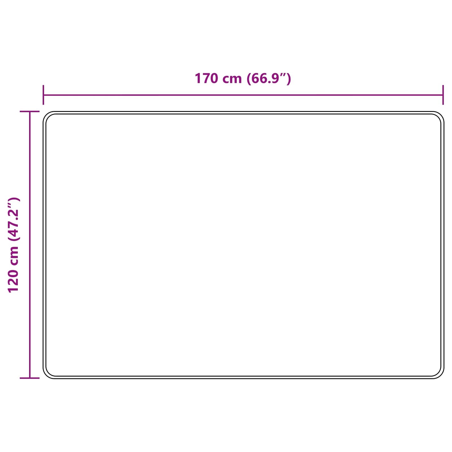 vidaXL Χαλί Τύπωμα Κρεμ 170 x 120 εκ. Πολυέστερ και PVC