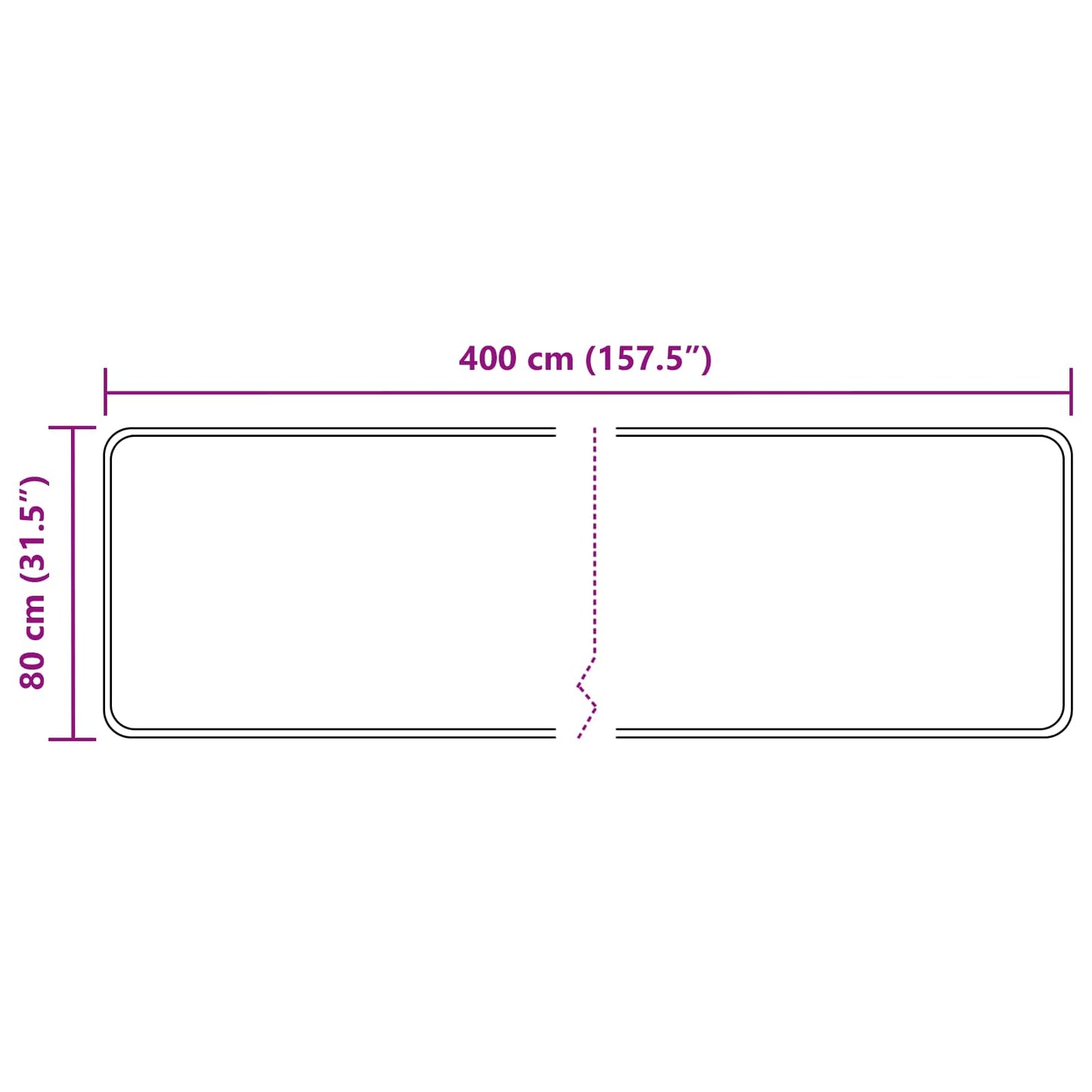 vidaXL Χαλί Runner MARSA Μπεζ 80 x 400 εκ. Πολυέστερ και PVC