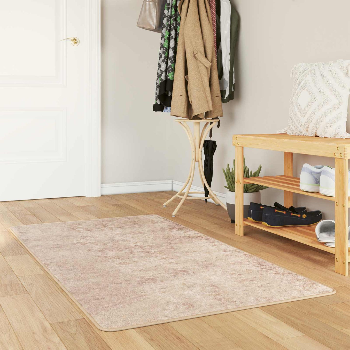 vidaXL Χαλί Runner MARSA Μπεζ 100 x 200 cm Πολυέστερ και PVC