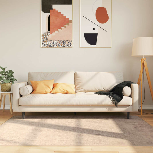 vidaXL Χαλί Runner MARSA Μπεζ 120 x 170 cm Πολυέστερ και PVC