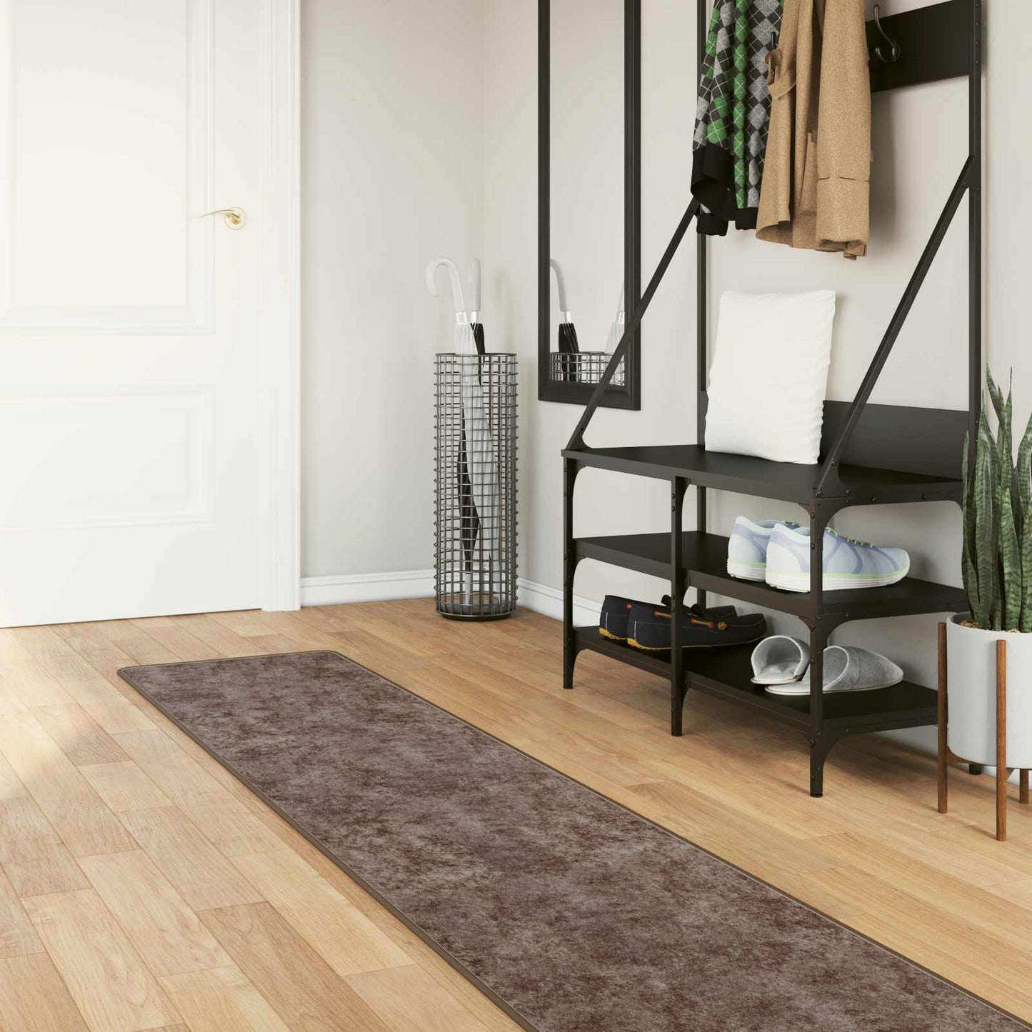 vidaXL Χαλί Runner MARSA Γκρι 50 x 350 εκ. Πολυέστερ και PVC