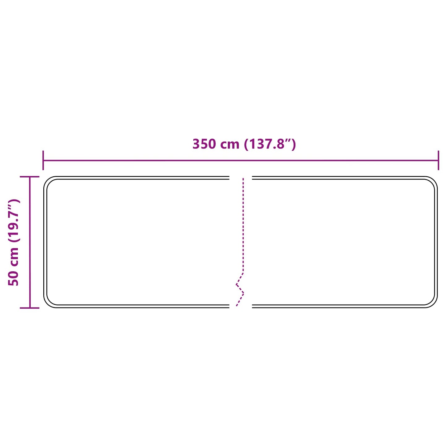 vidaXL Χαλί Runner MARSA Γκρι 50 x 350 εκ. Πολυέστερ και PVC