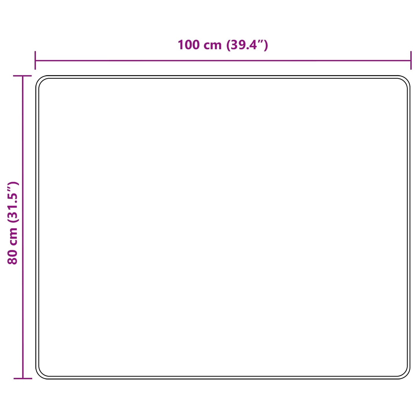 vidaXL Χαλί Runner MARSA Γκρι 80 x 100 cm Πολυέστερ και PVC