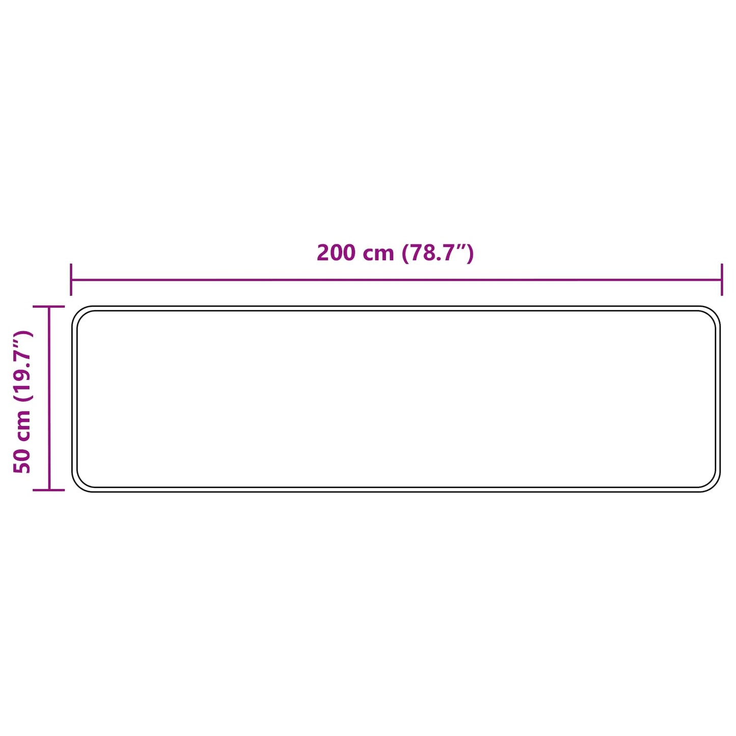 vidaXL Χαλί Runner MARSA Κίτρινο 50 x 200 εκ. Πολυέστερ και PVC