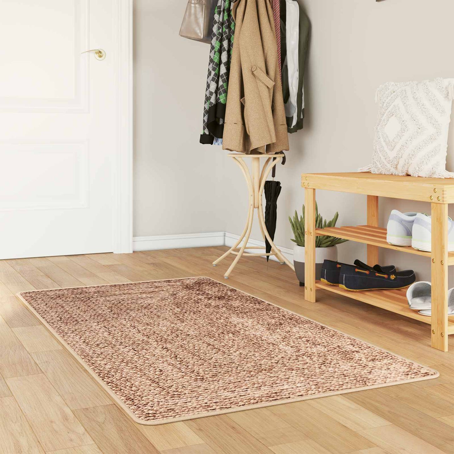 vidaXL Χαλί Runner MARSA Κίτρινο 80 x 100 cm Πολυέστερ και PVC