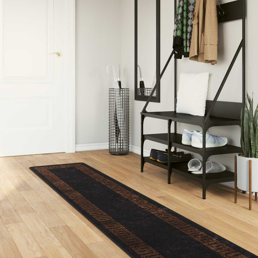 vidaXL Χαλί Runner MARSA Μαύρο 50 x 400 εκ. Πολυέστερ και PVC