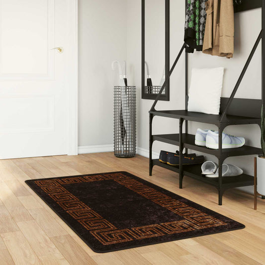 vidaXL Χαλί Runner MARSA Μαύρο 80 x 100 cm Πολυέστερ και PVC