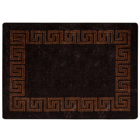 vidaXL Χαλί Runner MARSA Μαύρο 100 x 150 cm Πολυέστερ και PVC