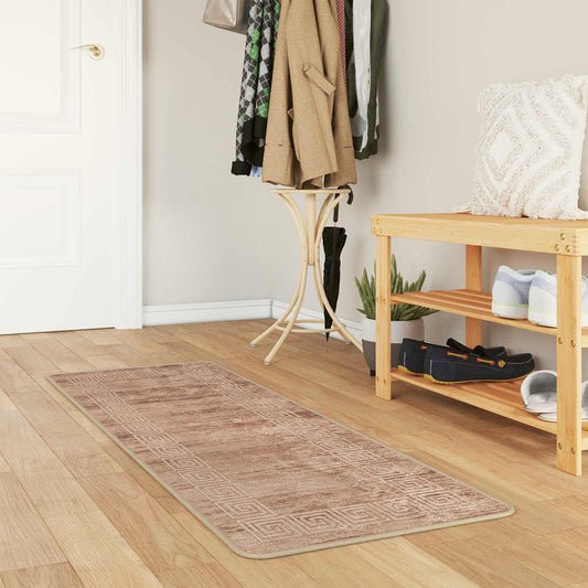 vidaXL Χαλί Runner MARSA Λευκός 50 x 150 cm Πολυέστερ και PVC