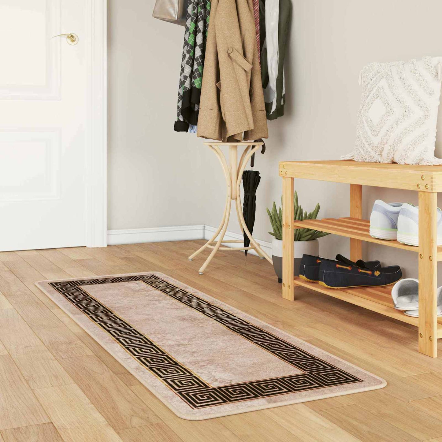 vidaXL Χαλί Runner MARSA Μαύρο 50 x 150 cm Πολυέστερ και PVC
