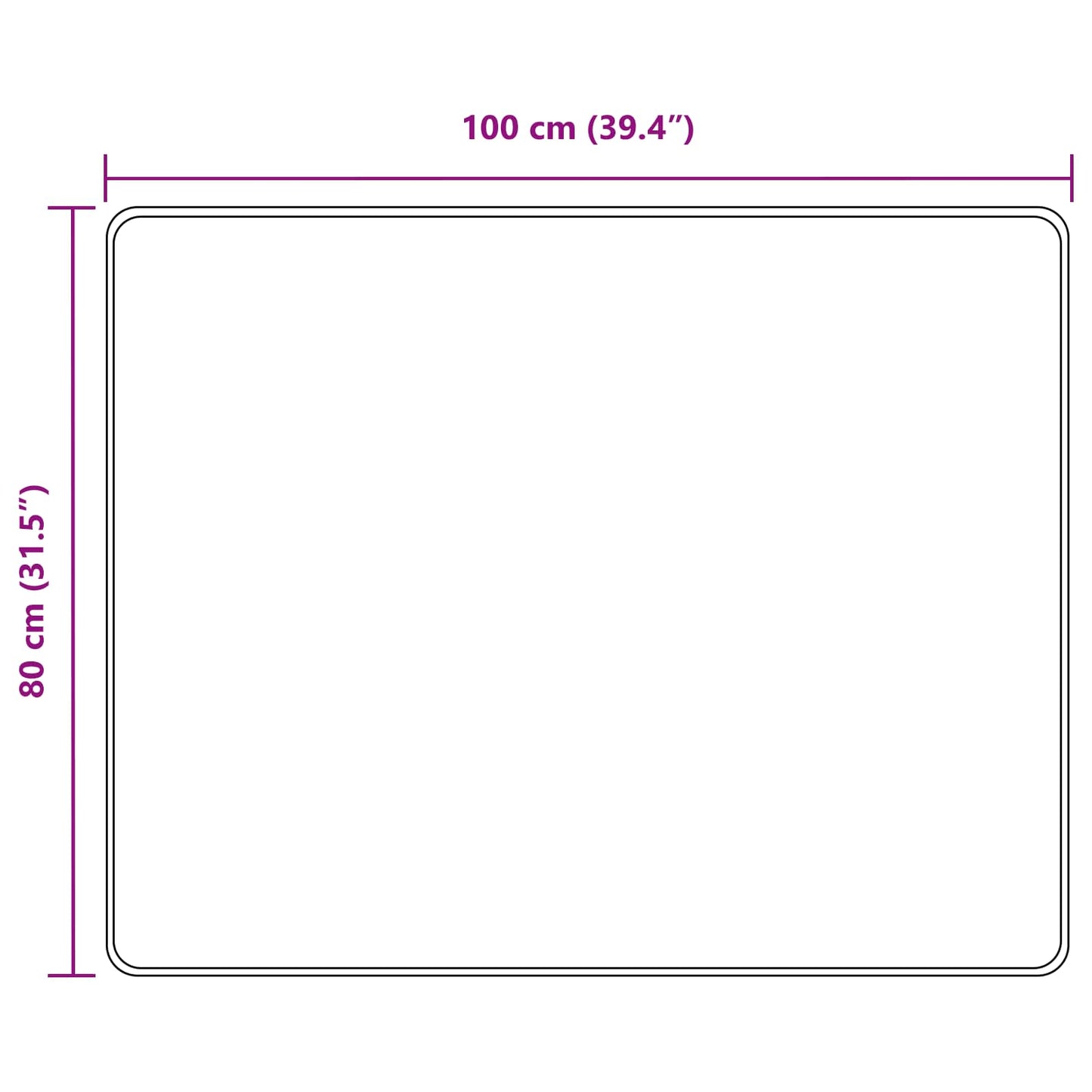 vidaXL Χαλί Runner MARSA Μαύρο 80 x 100 cm Πολυέστερ και PVC