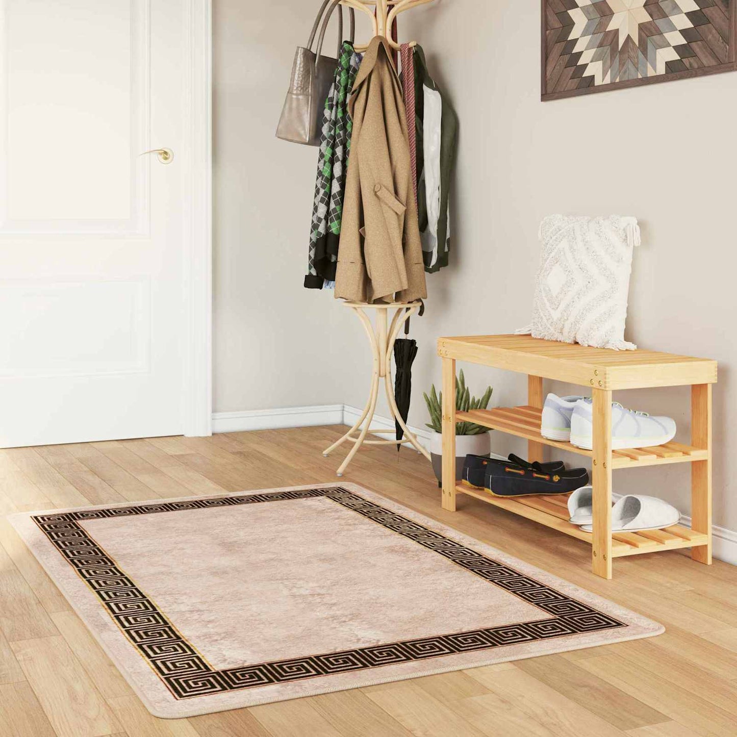 vidaXL Χαλί Runner MARSA Μαύρο 80 x 200 cm Πολυέστερ και PVC