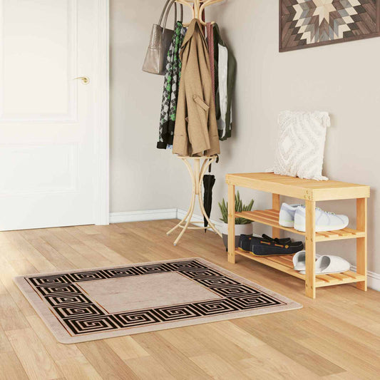 vidaXL Χαλί Runner MARSA Μαύρο 100 x 100 cm Πολυέστερ και PVC