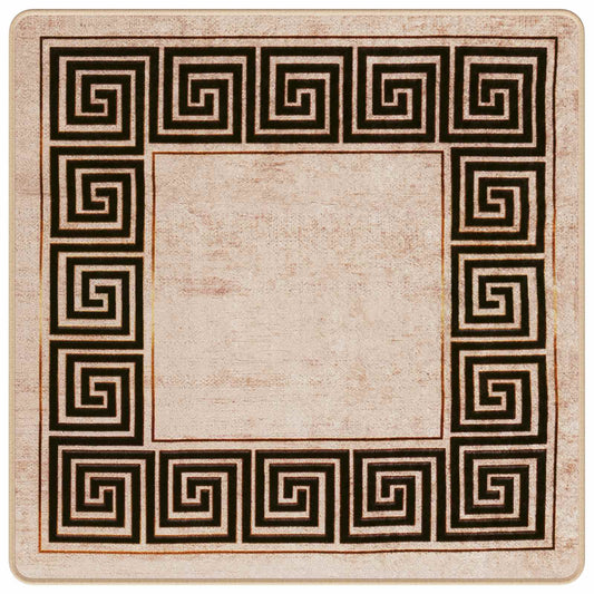 vidaXL Χαλί Runner MARSA Μαύρο 100 x 100 cm Πολυέστερ και PVC