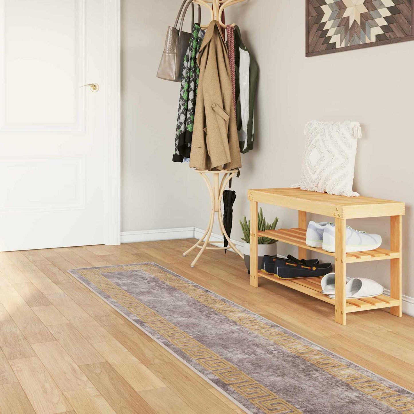 vidaXL Χαλί Runner MARSA Γκρι 50 x 450 εκ. Πολυέστερ και PVC