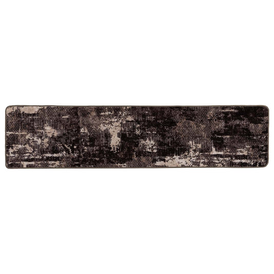 vidaXL Χαλί Runner MARSA Μαύρο 80 x 450 εκ. Πολυέστερ και PVC