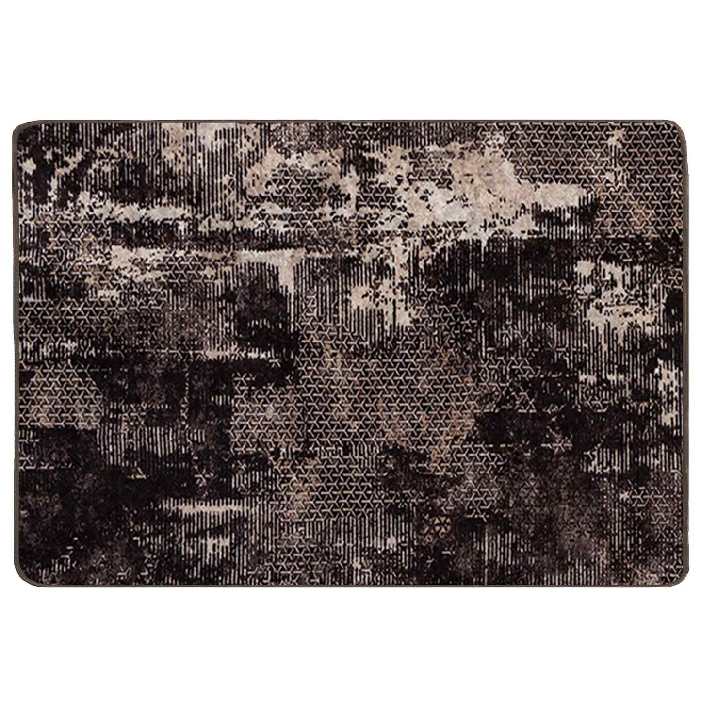 vidaXL Χαλί Runner MARSA Μαύρο 100 x 150 cm Πολυέστερ και PVC