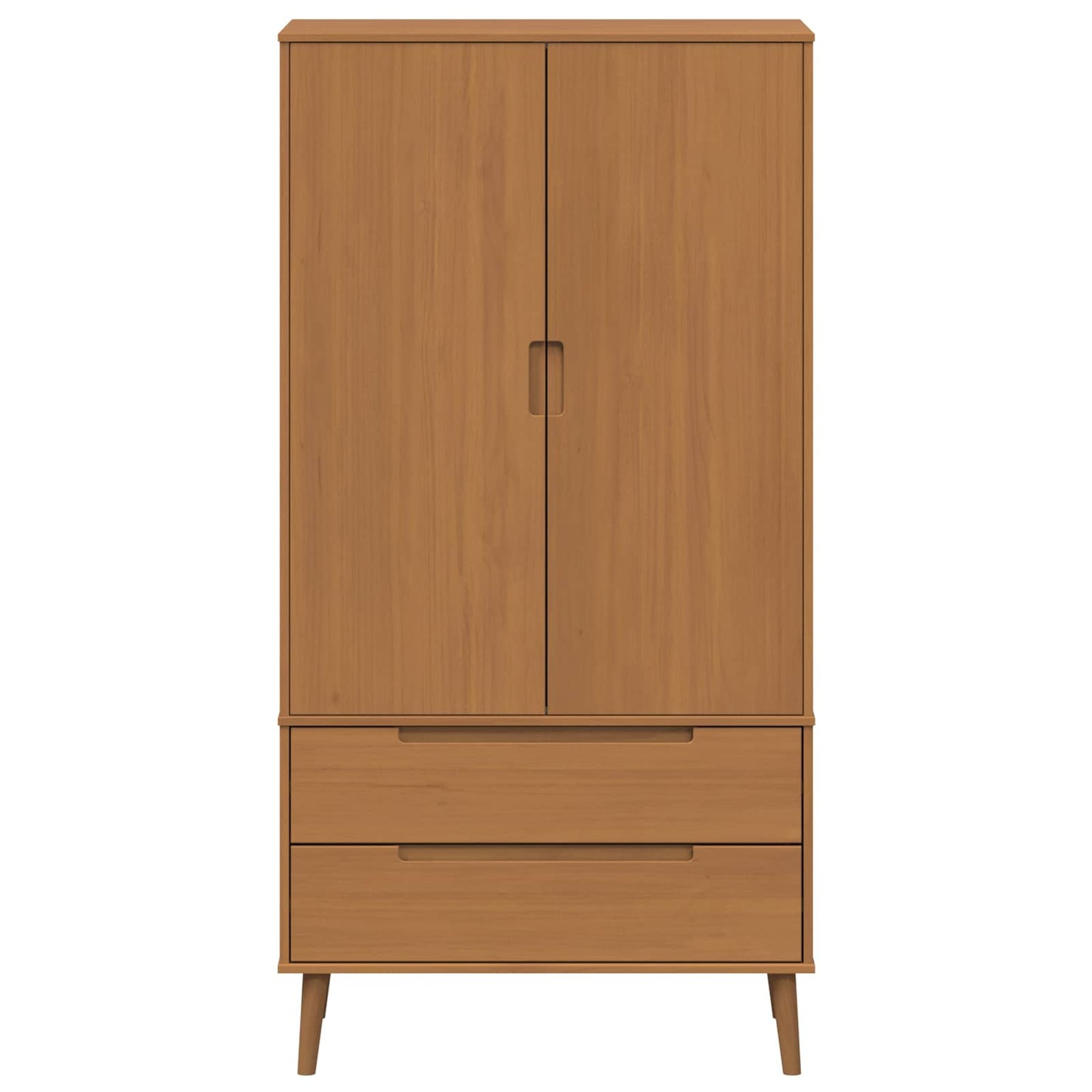 vidaXL Ντουλάπι MOLDE Καραμέλα 90 x 55 x 175 εκ Μασίφ Ξύλο Πεύκου