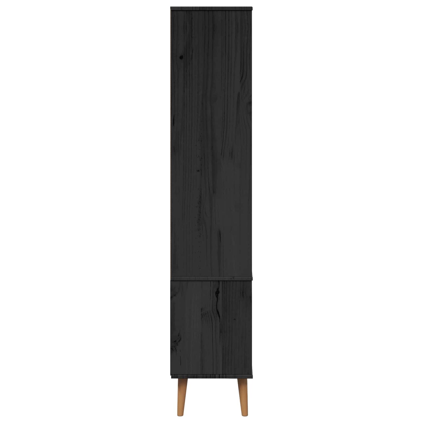 vidaXL Γυάλινη Βαθιά Ντουλάπα Μαύρο 90 x 35 x 175 εκ