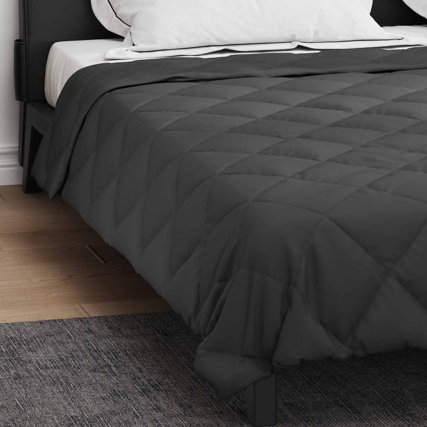 vidaXL Καλοκαιρινό Παπλωματοθήκη Ανθρακί 240 x 200 cm Μικροΐνες