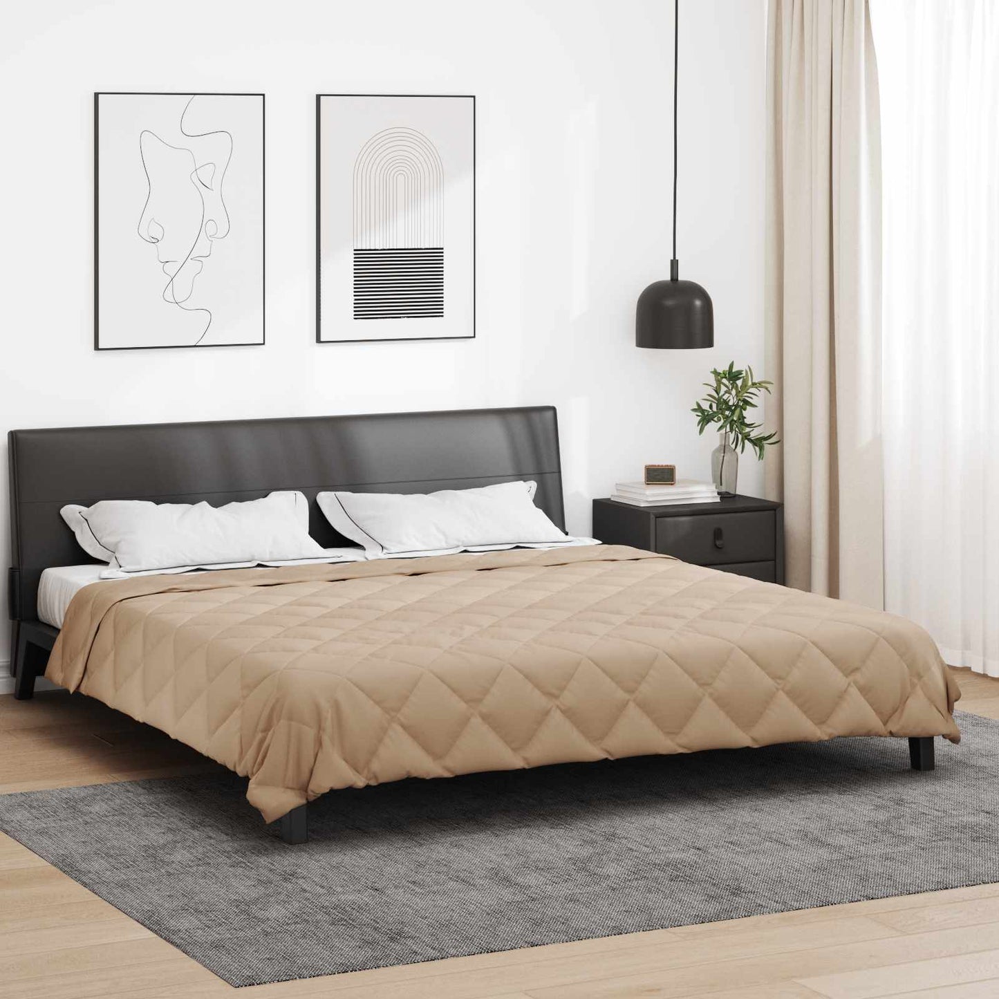 vidaXL Καλοκαιρινό Παπλωματοθήκη Taupe 200 x 200 cm Μικροΐνες