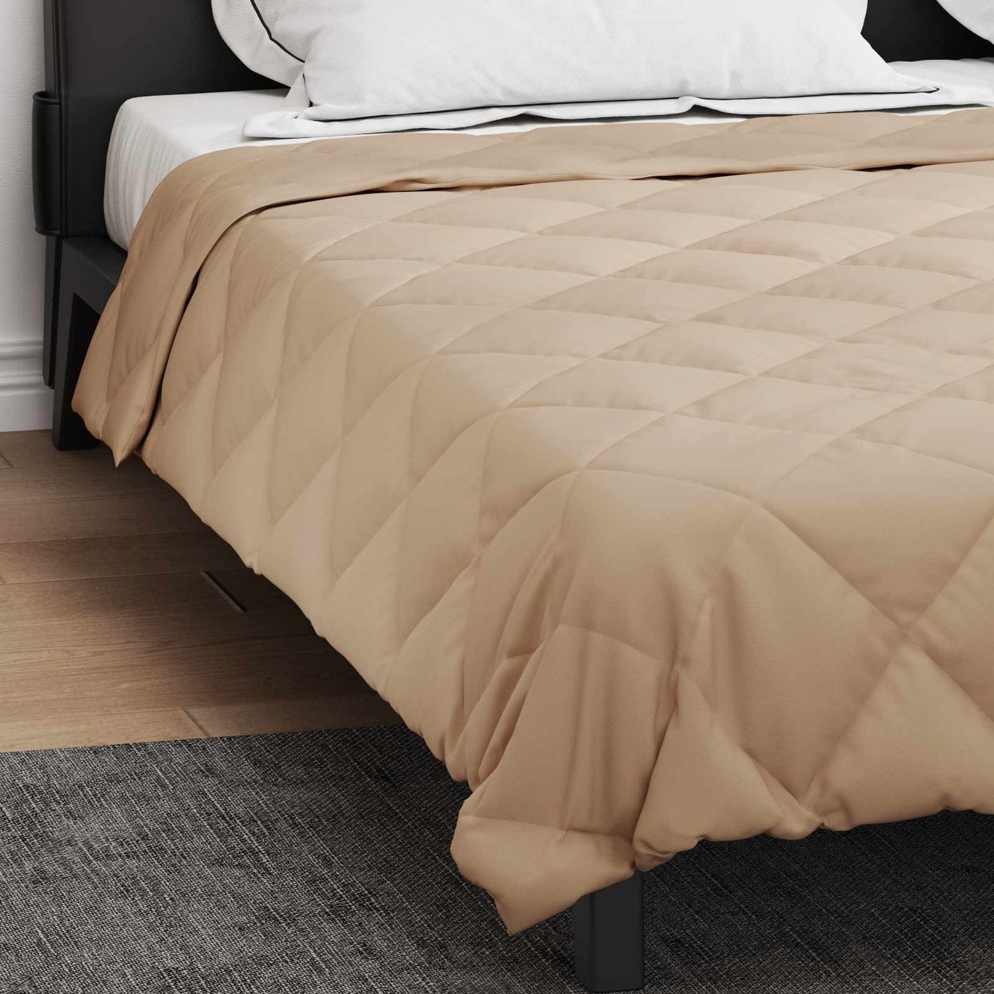 vidaXL Καλοκαιρινό Παπλωματοθήκη Taupe 220 x 200 εκ Μικροΐνες