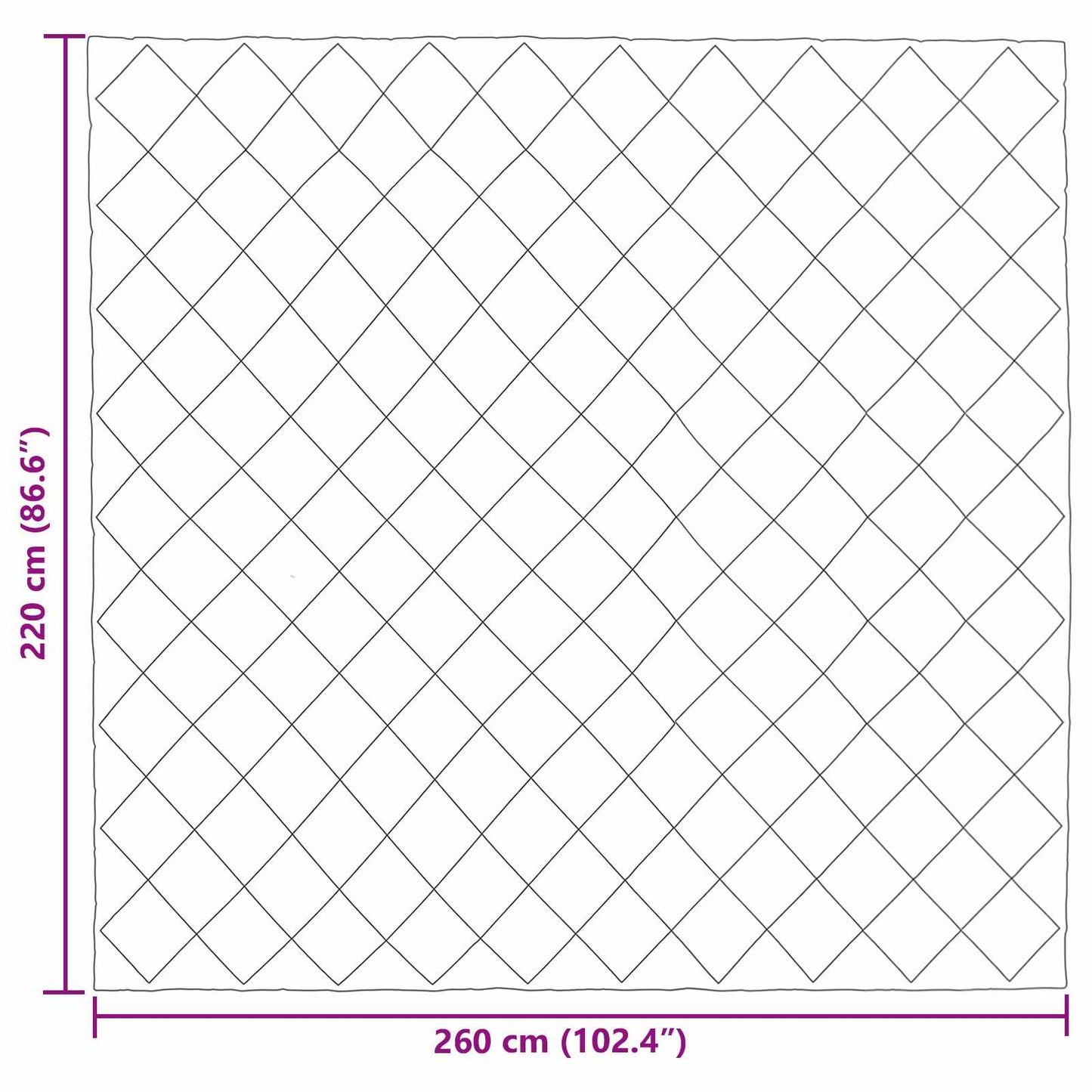 vidaXL Καλοκαιρινό Παπλωματοθήκη Μαύρο και Ταμπά 220 x 260 cm
