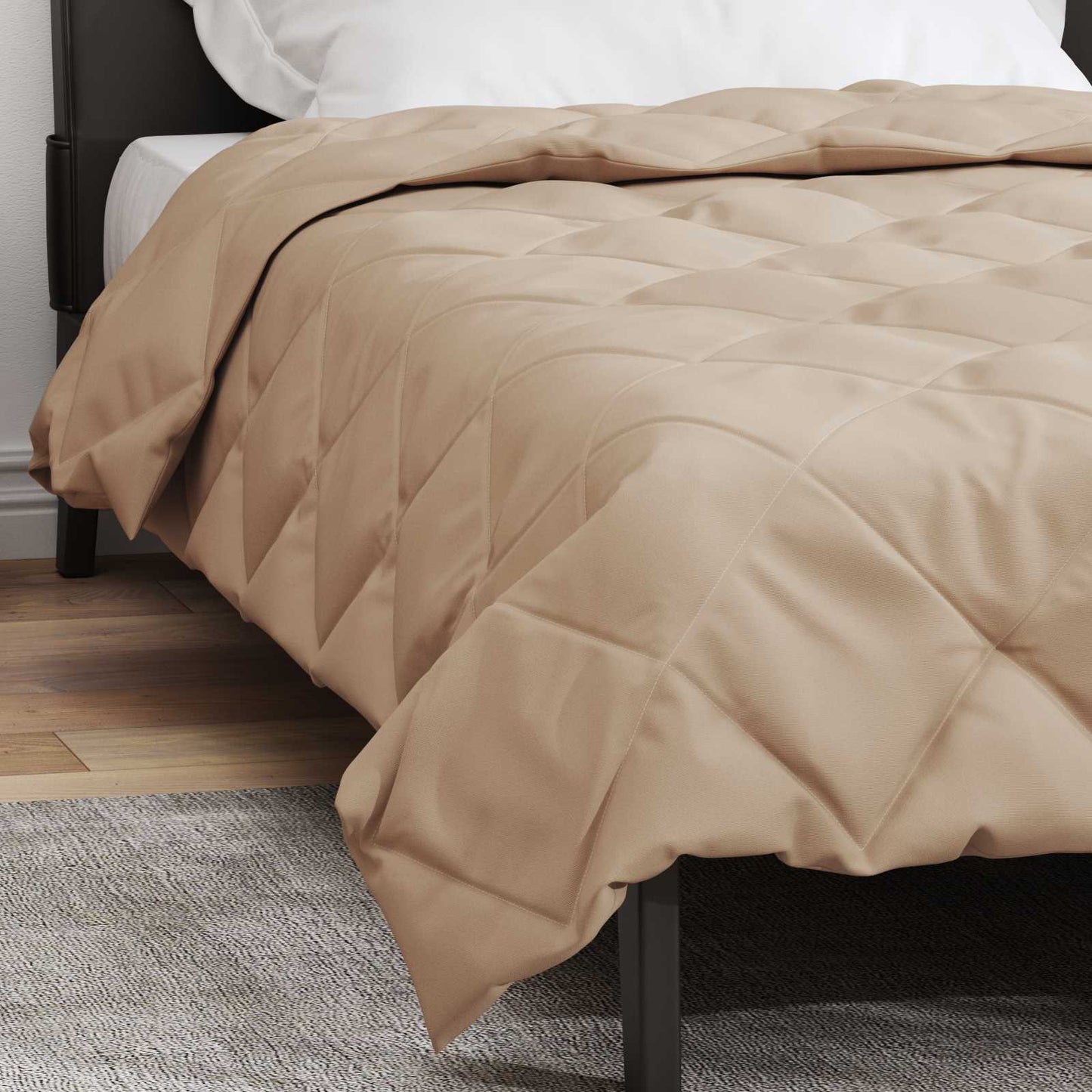 vidaXL Κουβέρτα ολόκληρου του χρόνου Taupe 200 x 135 εκ. Μικροΐνες