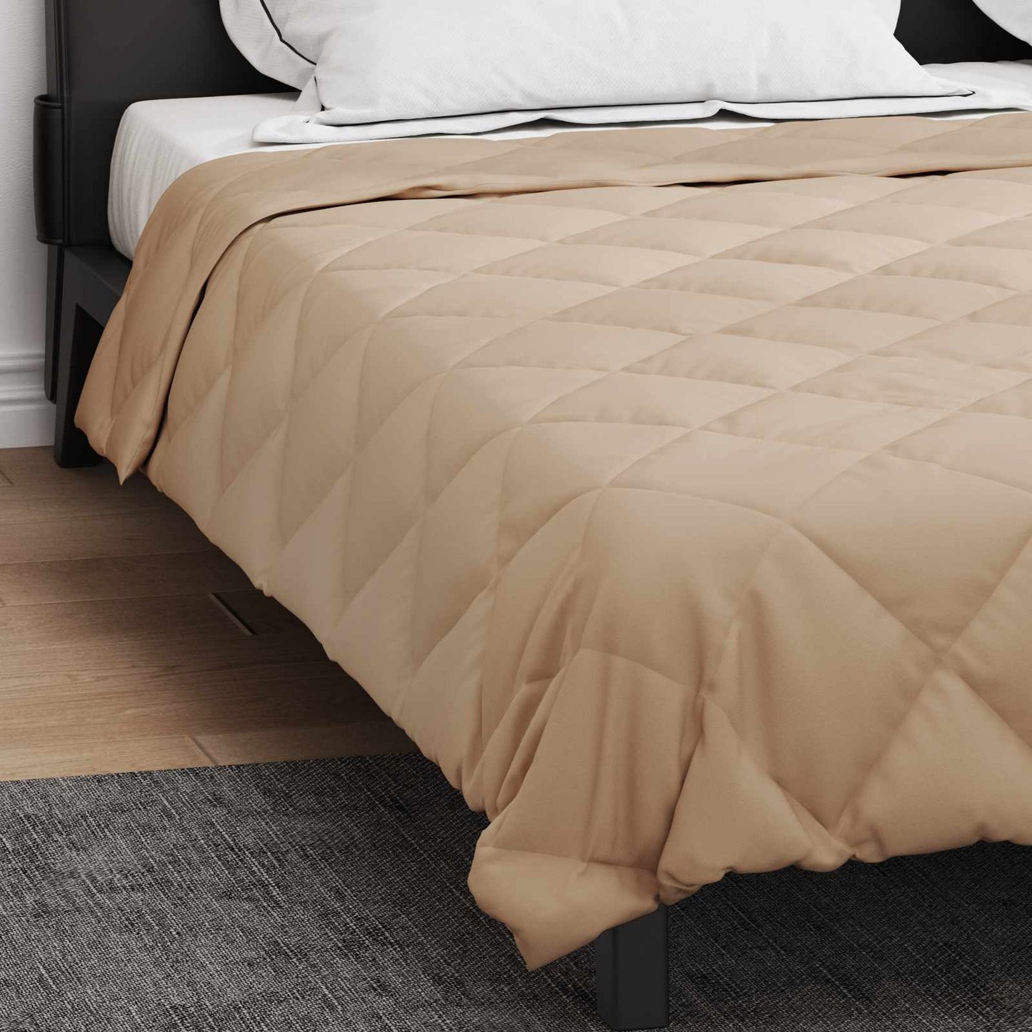 vidaXL Κουβέρτα ολόκληρου του χρόνου Taupe 200 x 240 cm Μικροΐνες