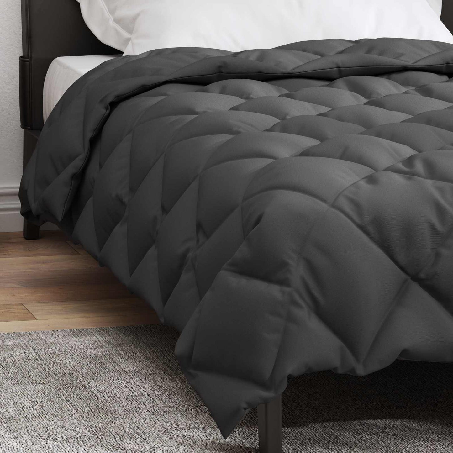 vidaXL Χειμερινό Παπλωματοθήκη Ανθρακί 200 x 140 cm Μικροΐνες