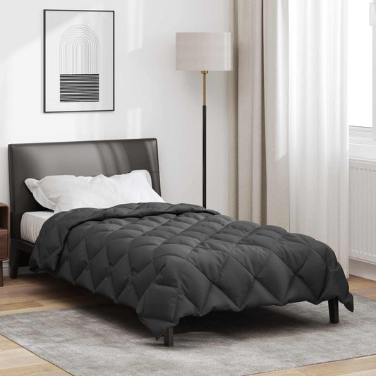 vidaXL Χειμερινό Παπλωματοθήκη Ανθρακί 200 x 140 cm Μικροΐνες