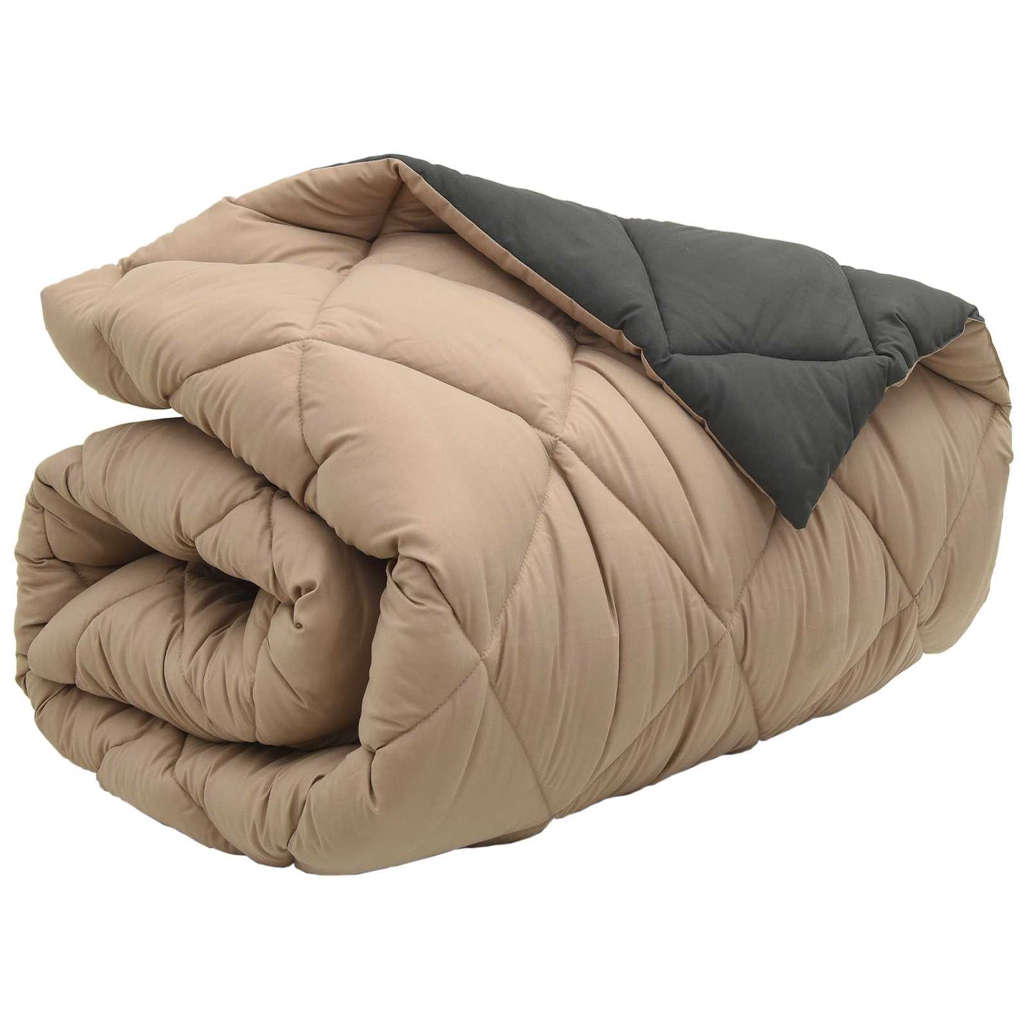 vidaXL Χειμερινό Παπλωματοθήκη Ανθρακί και Ταμπά 135 x 220 εκ.